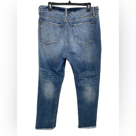 Band of Gypsies Madison Jeans Size 31 Raw Frayed Hems Ankle Button Fly Denim - Picture 2 of 10